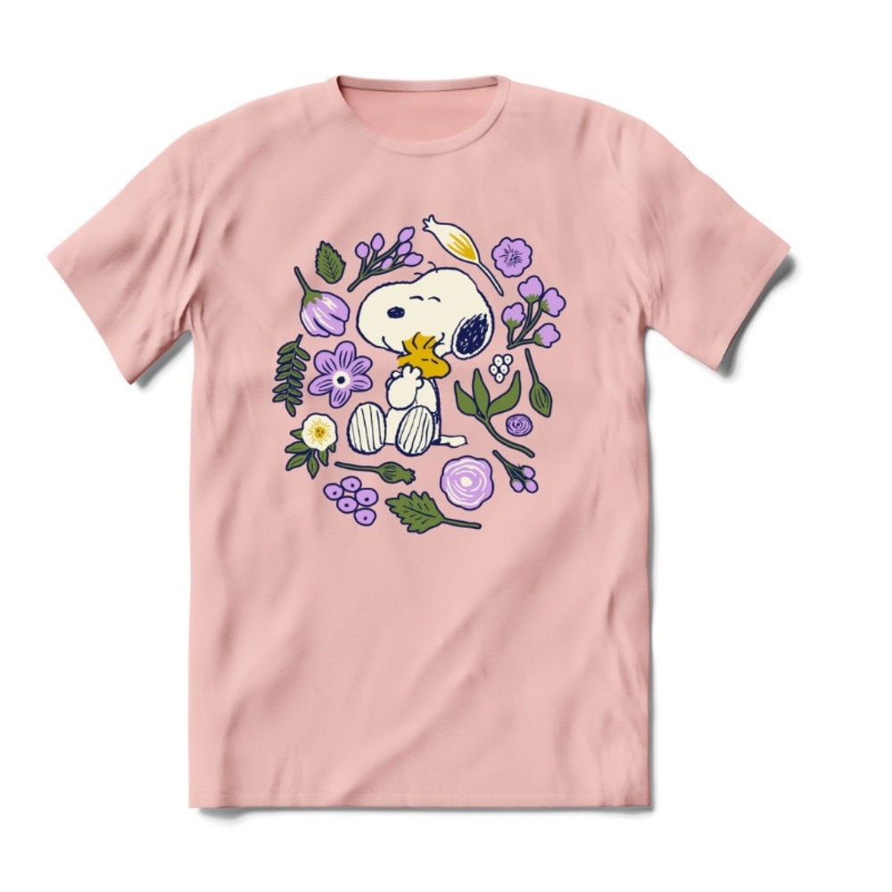 Brief Insanity Snoopy Floral Peach
 graphic tee #Snoopy #Peanuts